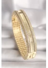 Pirinç Gold Renk Zirkon Taşlı Bileklik - TJ-BB6639