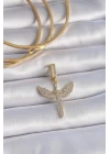 Pirinç Gold Renk Zirkon Taşlı Mikail Model Ajda Charm - TJ-BC1003