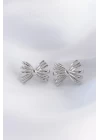 Pirinç Gümüş Renk Fiyonk Küpe - TJ-BKP8931