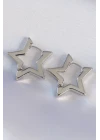 Pirinç Gümüş Renk Yıldız Küpe - TJ-BKP8983