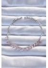 Pirinç Vip Seri Gümüş Renk Pembe Zirkon Taşlı Bileklik - TJ-BB6326
