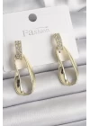 Pirinç Zirkon Taşlı Sallantı Kadın Küpe - TJ-BKP9836