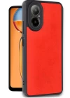 Realme 12 Lite Kılıf Aras Deri Kapak - Kırmızı