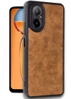 Realme 12 Lite Kılıf Aras Deri Kapak - Taba
