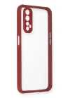 Realme 7 Kılıf Miami Şeffaf Silikon - Fuşya