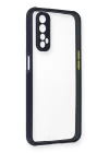 Realme 7 Kılıf Miami Şeffaf Silikon - Lacivert