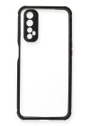 Realme 7 Kılıf Miami Şeffaf Silikon - Siyah