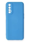 Realme 7 Kılıf Nano içi Kadife Silikon - Mavi