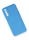 Realme 7 Kılıf Nano içi Kadife Silikon - Mavi