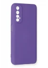 Realme 7 Kılıf Nano içi Kadife Silikon - Mor