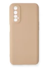 Realme 7 Kılıf Nano içi Kadife Silikon - Pudra