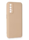 Realme 7 Kılıf Nano içi Kadife Silikon - Pudra