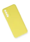 Realme 7 Kılıf Nano içi Kadife Silikon - Sarı