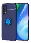 Realme 7 Kılıf Range Yüzüklü Silikon - Mavi