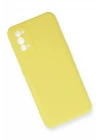 Realme 7 Pro Kılıf Nano içi Kadife Silikon - Sarı