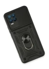 Realme 8 Kılıf Pars Lens Yüzüklü Silikon - Siyah