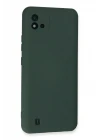 Realme C11 2021 Kılıf Nano içi Kadife Silikon - Koyu Yeşil