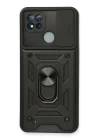 Realme C11 2021 Kılıf Pars Lens Yüzüklü Silikon - Siyah