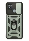 Realme C11 2021 Kılıf Pars Lens Yüzüklü Silikon - Yeşil
