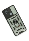 Realme C11 2021 Kılıf Pars Lens Yüzüklü Silikon - Yeşil