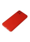Realme C11 Kılıf Nano içi Kadife Silikon - Kırmızı