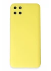 Realme C11 Kılıf Nano içi Kadife Silikon - Sarı