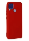 Realme C15 Kılıf Nano içi Kadife Silikon - Kırmızı