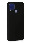 Realme C15 Kılıf Nano içi Kadife Silikon - Siyah