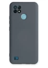 Realme C21 Kılıf Nano içi Kadife Silikon - Gri