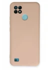 Realme C21 Kılıf Nano içi Kadife Silikon - Pudra