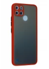 Realme C21Y Kılıf Montreal Silikon Kapak - Kırmızı
