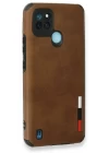Realme C25Y Kılıf Loop Deri Silikon - Kahverengi