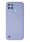 Realme C25Y Kılıf Nano içi Kadife Silikon - Lila