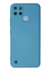 Realme C25Y Kılıf Nano içi Kadife Silikon - Mavi