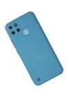 Realme C25Y Kılıf Nano içi Kadife Silikon - Mavi