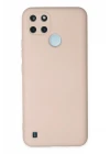 Realme C25Y Kılıf Nano içi Kadife Silikon - Pudra