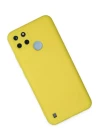 Realme C25Y Kılıf Nano içi Kadife Silikon - Sarı