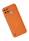 Realme C25Y Kılıf Nano içi Kadife Silikon - Turuncu
