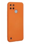 Realme C25Y Kılıf Nano içi Kadife Silikon - Turuncu