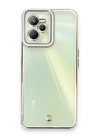 Realme C35 Kılıf Liva Lens Silikon - Beyaz