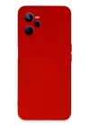 Realme C35 Kılıf Nano içi Kadife Silikon - Kırmızı