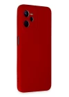Realme C35 Kılıf Nano içi Kadife Silikon - Kırmızı