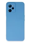Realme C35 Kılıf Nano içi Kadife Silikon - Mavi