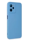 Realme C35 Kılıf Nano içi Kadife Silikon - Mavi