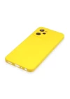 Realme C35 Kılıf Nano içi Kadife Silikon - Sarı