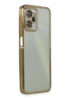 Realme C35 Kılıf Razer Lensli Silikon - Gold