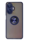 Realme C55 Kılıf Montreal Yüzüklü Silikon Kapak - Lacivert