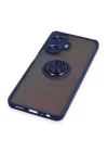 Realme C55 Kılıf Montreal Yüzüklü Silikon Kapak - Lacivert