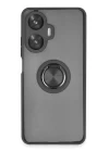 Realme C55 Kılıf Montreal Yüzüklü Silikon Kapak - Siyah