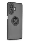Realme C55 Kılıf Montreal Yüzüklü Silikon Kapak - Siyah